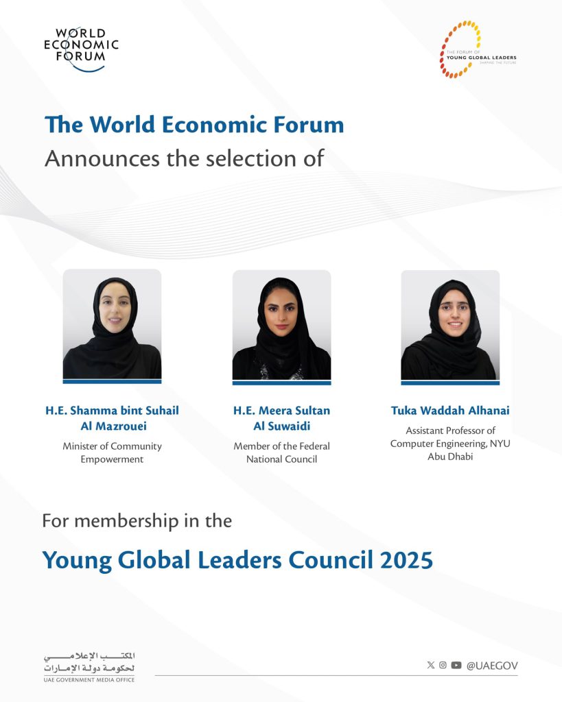 World Economic Forum selects three Emiratis for Young Global Leaders ...