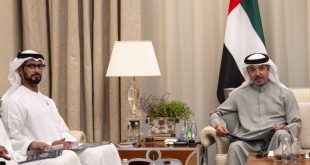 Hazza bin Zayed receives delegation from IHC, 2PointZero Group