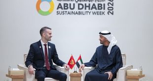 UAE President meets Prime Minister of Montenegro during Abu Dhabi Sustainability Week