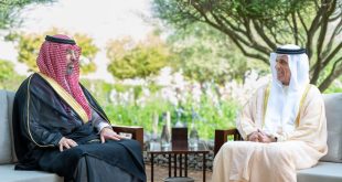 Saud bin Saqr receives Consul-General of Saudi Arabia