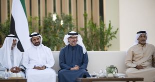 Hazza bin Zayed receives senior officials, employees extending Ramadan greetings