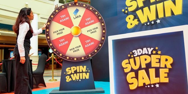 Over 3 days, 12 malls — endless wins with Spin & Win up to 90% off