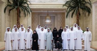 Hamdan bin Zayed receives top-performing high school students in Al Dhafra Region