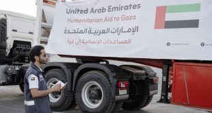 Five UAE convoys carrying 533 tonnes of humanitarian aid entered Gaza Strip under ‘Operation Chivalrous Knight 3’