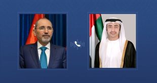 Abdullah bin Zayed, Jordanian Foreign Minister discuss regional developments by phone