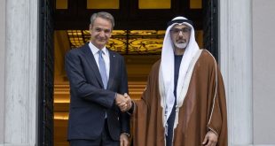 Crown Prince of Abu Dhabi arrives at Prime Minister’s Office in Athens to discuss strengthening strategic partnership between UAE and Greece