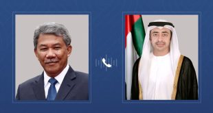 Abdullah bin Zayed, Malaysian FM discuss bilateral relations, regional developments by phone